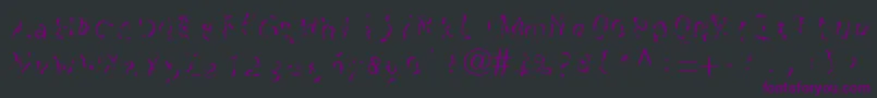 フォントSchwennelnegroll – 黒い背景に紫のフォント