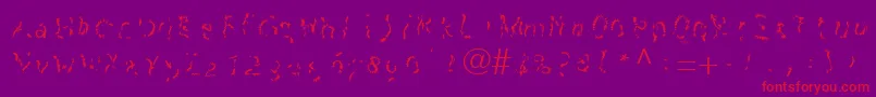 Schwennelnegroll Font – Red Fonts on Purple Background