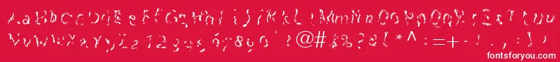 Schwennelnegroll Font – White Fonts on Red Background