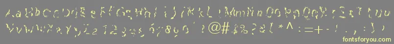 Schwennelnegroll-Schriftart – Gelbe Schriften auf grauem Hintergrund