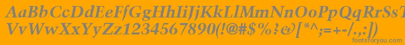 TrumpMediaevalLtBoldItalic Font – Gray Fonts on Orange Background