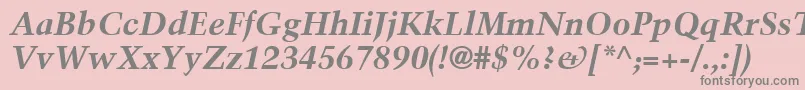 TrumpMediaevalLtBoldItalic Font – Gray Fonts on Pink Background