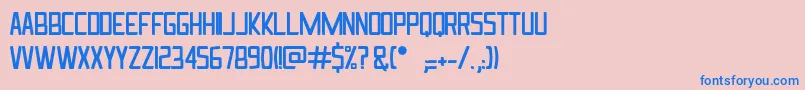 フォントIngrata – ピンクの背景に青い文字