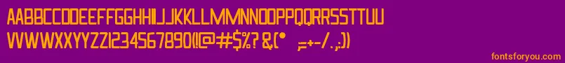 フォントIngrata – 紫色の背景にオレンジのフォント