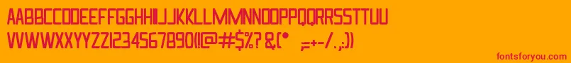 Ingrata-Schriftart – Rote Schriften auf orangefarbenem Hintergrund