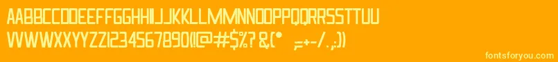 Ingrata-fontti – keltaiset fontit oranssilla taustalla