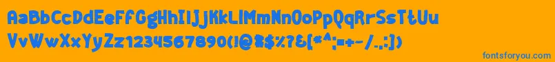 Geekb Font – Blue Fonts on Orange Background