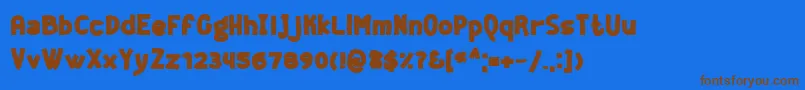 Geekb Font – Brown Fonts on Blue Background