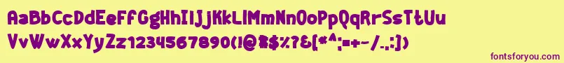 Geekb Font – Purple Fonts on Yellow Background