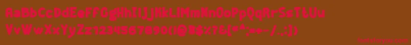 Geekb Font – Red Fonts on Brown Background