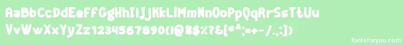 Geekb Font – White Fonts on Green Background