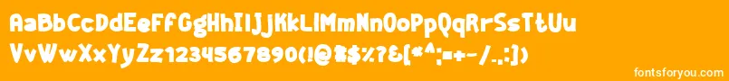 Geekb Font – White Fonts on Orange Background