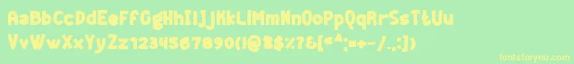 Geekb Font – Yellow Fonts on Green Background