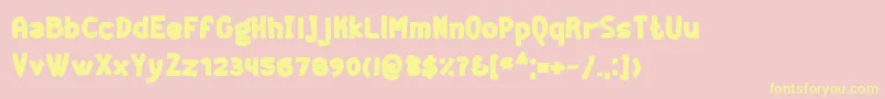 Geekb Font – Yellow Fonts on Pink Background