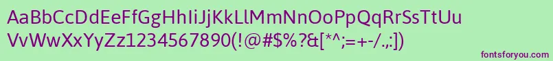 Шрифт JaldiRegular – фиолетовые шрифты на зелёном фоне
