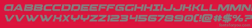 Beamweaponital Font – Gray Fonts on Red Background