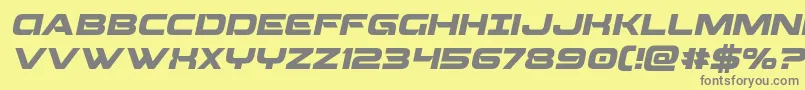 Beamweaponital Font – Gray Fonts on Yellow Background