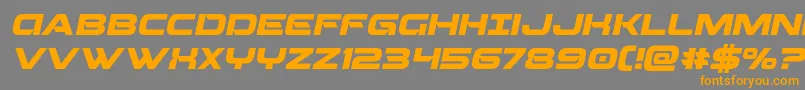 Beamweaponital Font – Orange Fonts on Gray Background