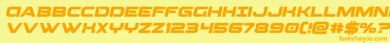 Beamweaponital Font – Orange Fonts on Yellow Background