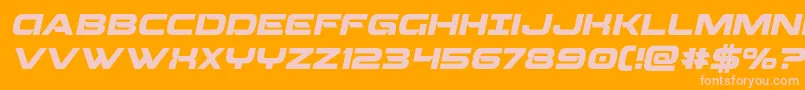 Beamweaponital Font – Pink Fonts on Orange Background