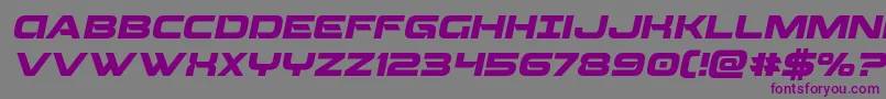 Beamweaponital Font – Purple Fonts on Gray Background