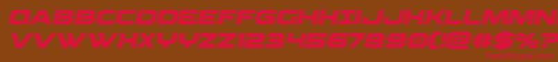 Beamweaponital Font – Red Fonts on Brown Background