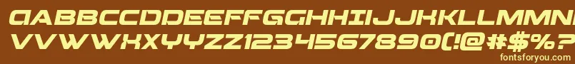 Beamweaponital Font – Yellow Fonts on Brown Background