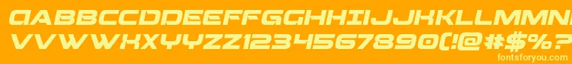 Beamweaponital Font – Yellow Fonts on Orange Background