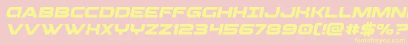 Beamweaponital Font – Yellow Fonts on Pink Background