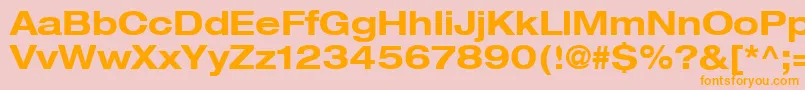 Heaveneticaextd7Boldsh Font – Orange Fonts on Pink Background