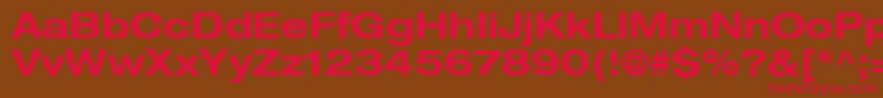 Heaveneticaextd7Boldsh Font – Red Fonts on Brown Background