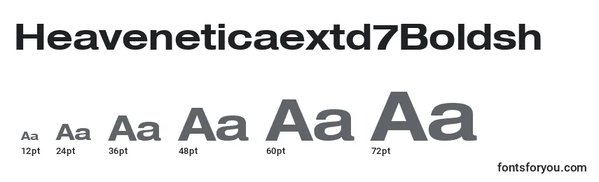 Heaveneticaextd7Boldsh Font Sizes