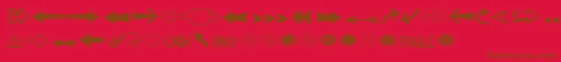 Followthearrow Font – Brown Fonts on Red Background