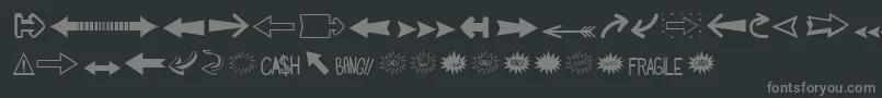 Followthearrow Font – Gray Fonts on Black Background