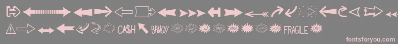 Followthearrow Font – Pink Fonts on Gray Background