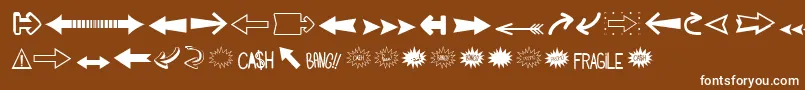 Followthearrow Font – White Fonts on Brown Background
