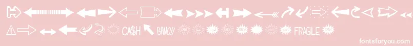 Followthearrow Font – White Fonts on Pink Background