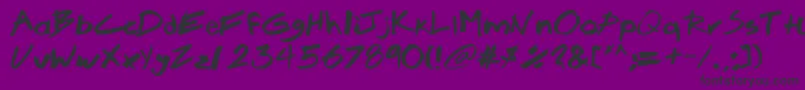 Brook Font – Black Fonts on Purple Background