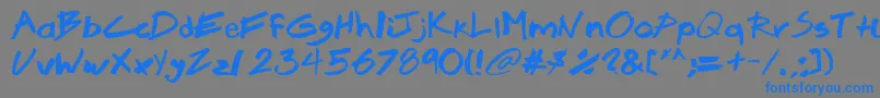 Brook Font – Blue Fonts on Gray Background