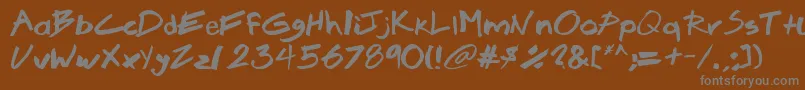 Brook Font – Gray Fonts on Brown Background