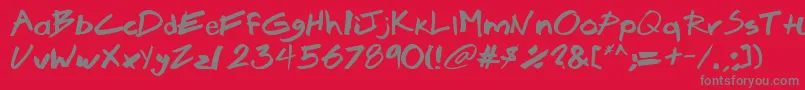 Brook Font – Gray Fonts on Red Background