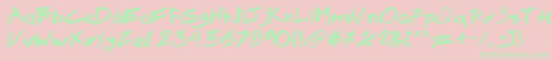 Brook Font – Green Fonts on Pink Background