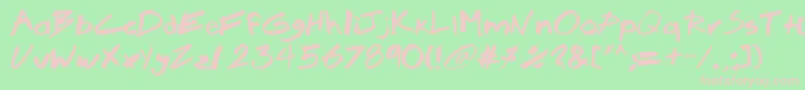 Brook Font – Pink Fonts on Green Background