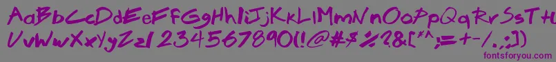 Brook Font – Purple Fonts on Gray Background