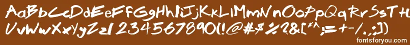 Brook Font – White Fonts on Brown Background