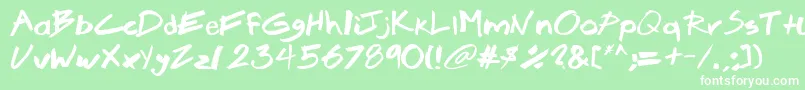 Brook Font – White Fonts on Green Background
