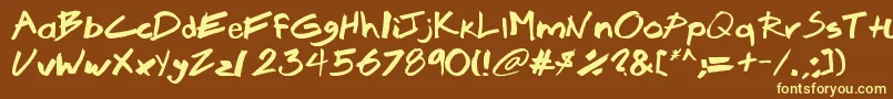 Шрифт Brook – жёлтые шрифты на коричневом фоне