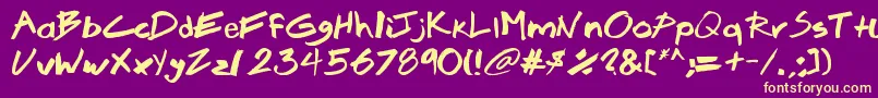 Brook Font – Yellow Fonts on Purple Background