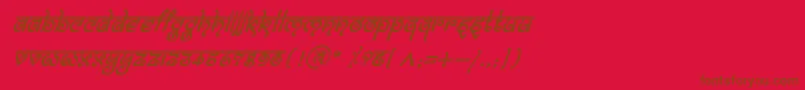 BitlingmokshItalic Font – Brown Fonts on Red Background