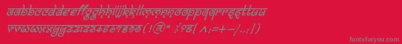 Czcionka BitlingmokshItalic – szare czcionki na czerwonym tle